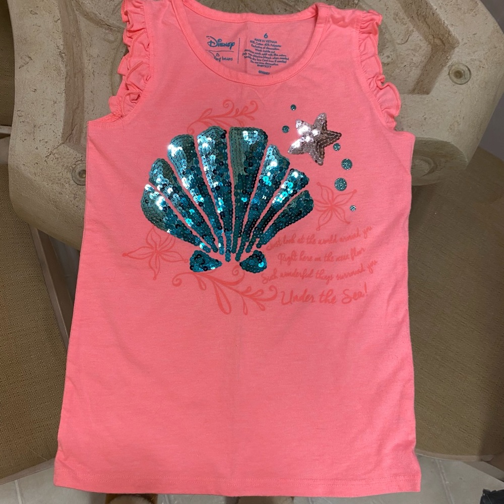 Girls sequin seashell tank